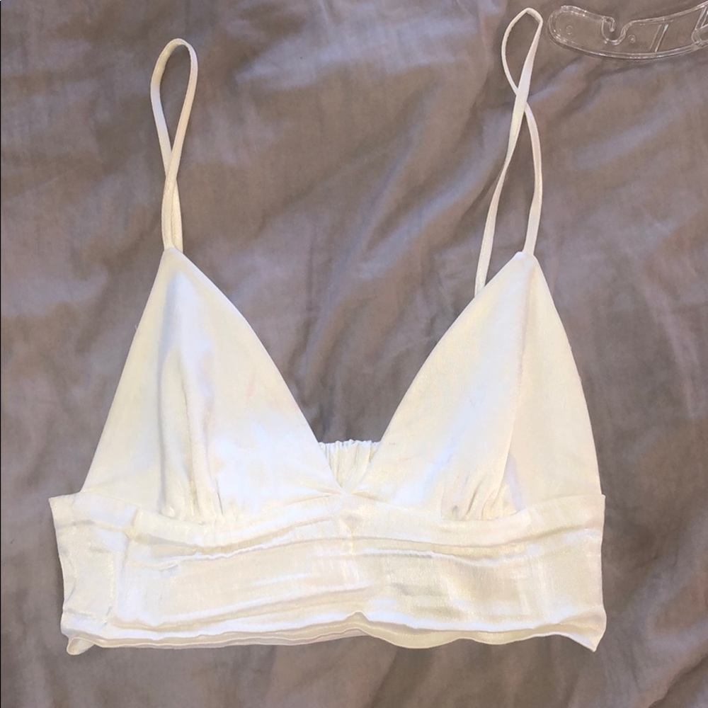 Zara white bralette top